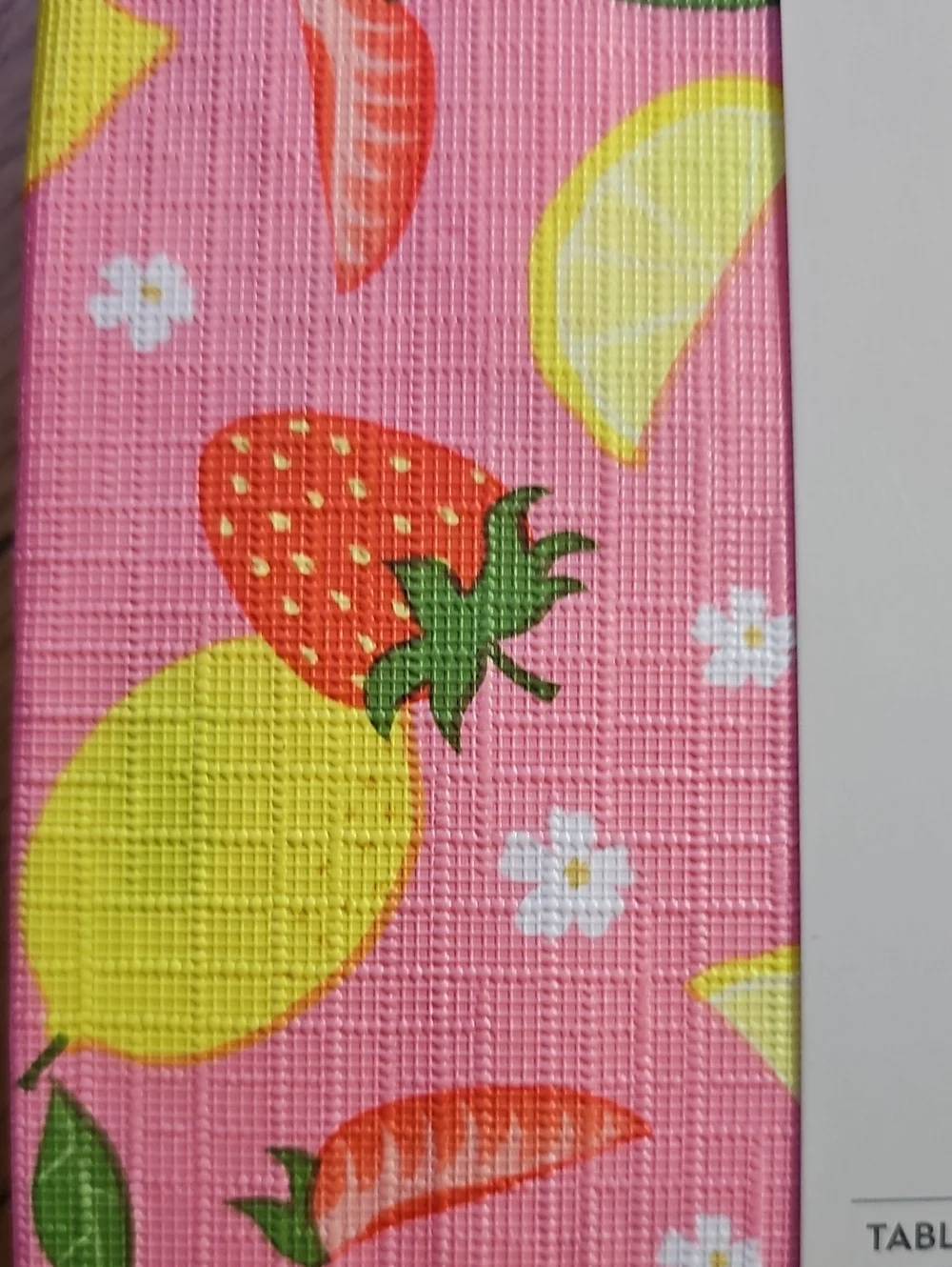 Kirkton Aldi Vinyl Tablecloth Lemons & Strawberries 52x70